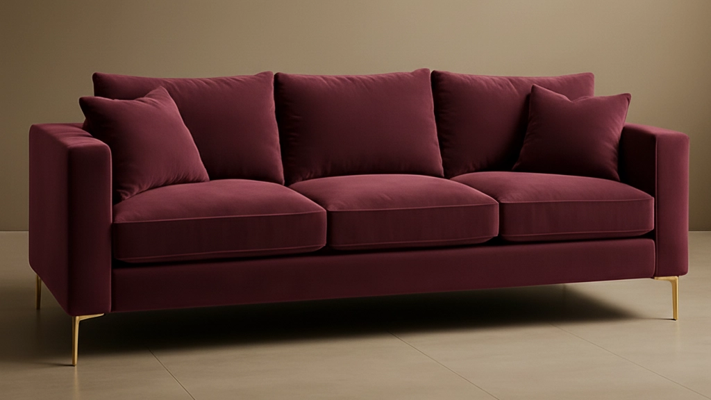 Zarviel kanapé burgundi szín